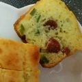 ma___111's cooksnap of when they made オクラとサラミのおからケークサレ　チリ味.