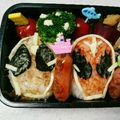 eiyoushi's cooksnap of when they made 仮面ライダーゴースト キャラ弁 型紙付.