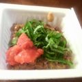 umizarusuki's cooksnap of when they made 納豆＆明太子＆シソのおつまみ☆.