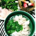 うまうま238's cooksnap of when they made 鶏肉のフォー♪～鶏がらスープ～.