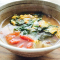 kaokaofood's cooksnap of when they made ごま油が決め手☆法蓮草とトマトの卵スープ.