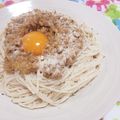 ＊marble＊'s cooksnap of when they made *ランチにも♪カルボナーラ風納豆素麺*.