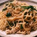 かるず's cooksnap of when they made ひき肉とニラのパスタ柚子胡椒風味.