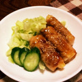Ag＊'s cooksnap of when they made 長芋豚肉巻きの照焼きオイスターソース.