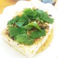 kuni02's cooksnap of when they made ♡お豆腐に、梅と大葉とごま油♡.
