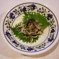 violets's cooksnap of when they made 1分でおつまみ 簡単 シソしらすのせ.