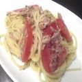 どらたまこ's cooksnap of when they made トマトとバジルとツナの冷製パスタ.