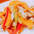 クックFEHH80☆'s cooksnap of when they made 鶏むね肉とパプリカのバジルソース炒め♪.