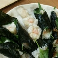 M130018's cooksnap of when they made エビシューマイときのこのミニのり巻き.