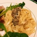 初心者あき's cooksnap of when they made 3種のきのこのクリームスパゲッティ.