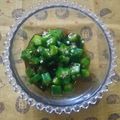 もちっこ橙色's cooksnap of when they made オクラとわかめのお浸し[マクロビ].