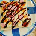 riiise's cooksnap of when they made マシュマロ＆チョコバナナトースト♡.