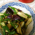 akie33's cooksnap of when they made なすとオクラのゴマ浸し.