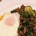 candyｔｏｙ's cooksnap of when they made もやしとおくらの味噌そぼろ丼.