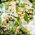 生まれは蜂蜜's cooksnap of when they made 相性Ｘgun!! 絹さやと玉ねぎの卵とじ.