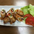 みづしお's cooksnap of when they made ナスとパプリカとチーズの豚肉巻☆味噌風味.