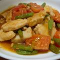 megumaro's cooksnap of when they made 鶏とインゲンとトマトの炒め物.