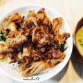 マーシ☆'s cooksnap of when they made 爽やか香味ごはんで☆照り焼き豚どん.
