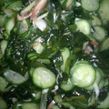 にぃにぃ亭's cooksnap of when they made きゅうりとワカメとミョウガの酢の物＊.