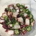 gyuhi's cooksnap of when they made ＊タコとオクラのからし酢醤油和え＊.