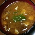 ＊＊akitty＊＊'s cooksnap of when they made なめこの味噌汁（赤味噌）.