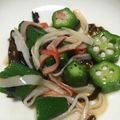ねむりりす's cooksnap of when they made オクラとカニカマの昆布和え♡.