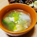 麻's cooksnap of when they made レタスと豆腐の和風卵スープ.