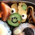 moominmiu's cooksnap of when they made キャラ弁にワンポイント☆カエルくん♪.
