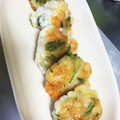 moe1012's cooksnap of when they made ぷりっぷり♡エビとニラのはんぺん焼き.