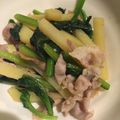 こやんこ's cooksnap of when they made ホウレン草と豚肉の炒め物（ジャガ芋入り）.