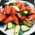 せきりな's cooksnap of when they made トマトときゅうりの簡単サラダ♬.
