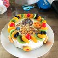 4男1女のmama's cooksnap of when they made キャラケーキ（プレート）ドラゴンボール.