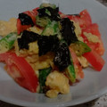 Akosua's cooksnap of when they made トマトとオクラと海苔の卵炒め。.