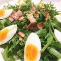 むらこ♪'s cooksnap of when they made 水菜＆ベーコン＆卵のサラダ✿.