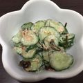 まめこ8888's cooksnap of when they made きゅうり☆梅とおかかの昆布マヨ和え.