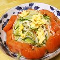 ぽりぽり拓庵's cooksnap of when they made もやしときゅうりとハムと炒り卵のサラダ.