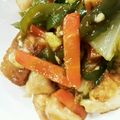 tucc's cooksnap of when they made 野菜+厚揚げ+きのこ+肉=八宝菜.