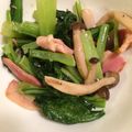 keiko！'s cooksnap of when they made 小松菜とベーコンしめじの炒め物.