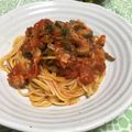 shinchu's cooksnap of when they made 簡単ナスとベーコンのシシリア風パスタ.
