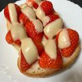 そらいろ猫's cooksnap of when they made イチゴのチーズトースト.