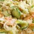 クックO8HAB5☆'s cooksnap of when they made ふんわり卵&鮭フレークの胡麻ドレポテサラ.