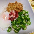 オペラゴースト's cooksnap of when they made 夏バテに負けない納豆オクラねば②豆腐丼☆.