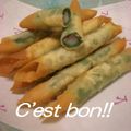てるどん's cooksnap of when they made カニ棒とシソの揚げワンタン.