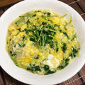 ３匹の大ぶたママ's cooksnap of when they made つゆだく～♪簡単！豆苗と天かすの卵とじ.