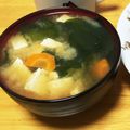 クックLERXUF☆'s cooksnap of when they made 基本のみそ汁☆豆腐とわかめ.