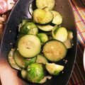 。。みったん。。's cooksnap of when they made 芽キャベツとズッキーニのナムル.