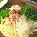 cocoりえ's cooksnap of when they made ツナとオクラのおろしパスタ✿～柚子風味～.