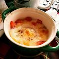 |mary|'s cooksnap of when they made 簡単５分！トマトとチーズの卵ココット.