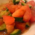 ゆぅちゃんとゆぅくん's cooksnap of when they made 【夏野菜】トマトときゅうりのおろし和え.