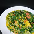 ☆ちゅうそん☆'s cooksnap of when they made ✿簡単✿ニラ玉ベーコンオムレツ.